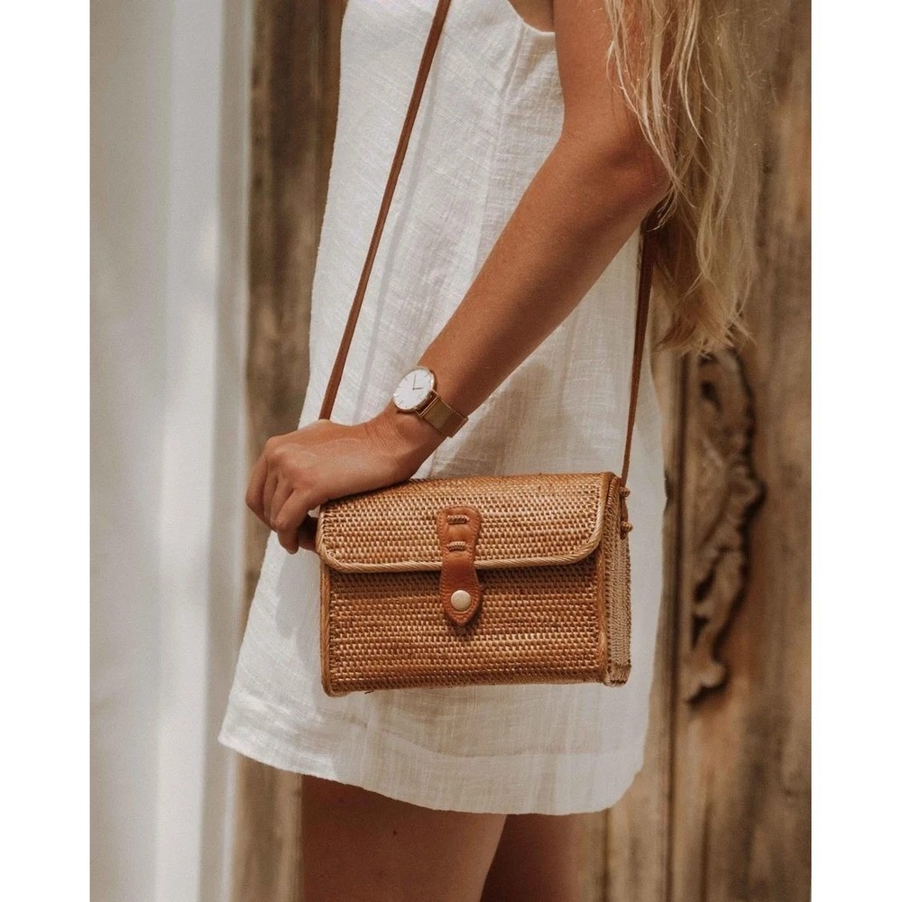 Nomad NextDoor Nusa Rattan Bag Handmade Bali Artisanal - Picture 12 of 12